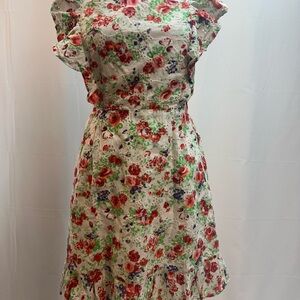 Blue Rain Multi Colored Floral Dress M